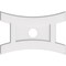 Ekena Millwork Haven Architectural Grade PVC Ceiling Medallion, 22"W x 14 5/8"H x 3"ID x 4 3/4"C x 1"P, One-Piece CMP22X14HN-03000 - alternate 1